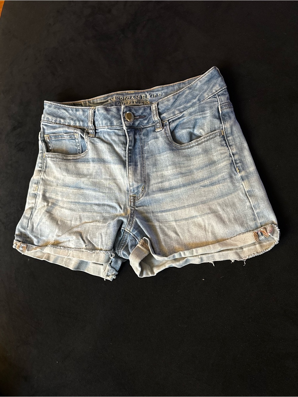 American Eagle Hi-Rise Shortie Denim Shorts